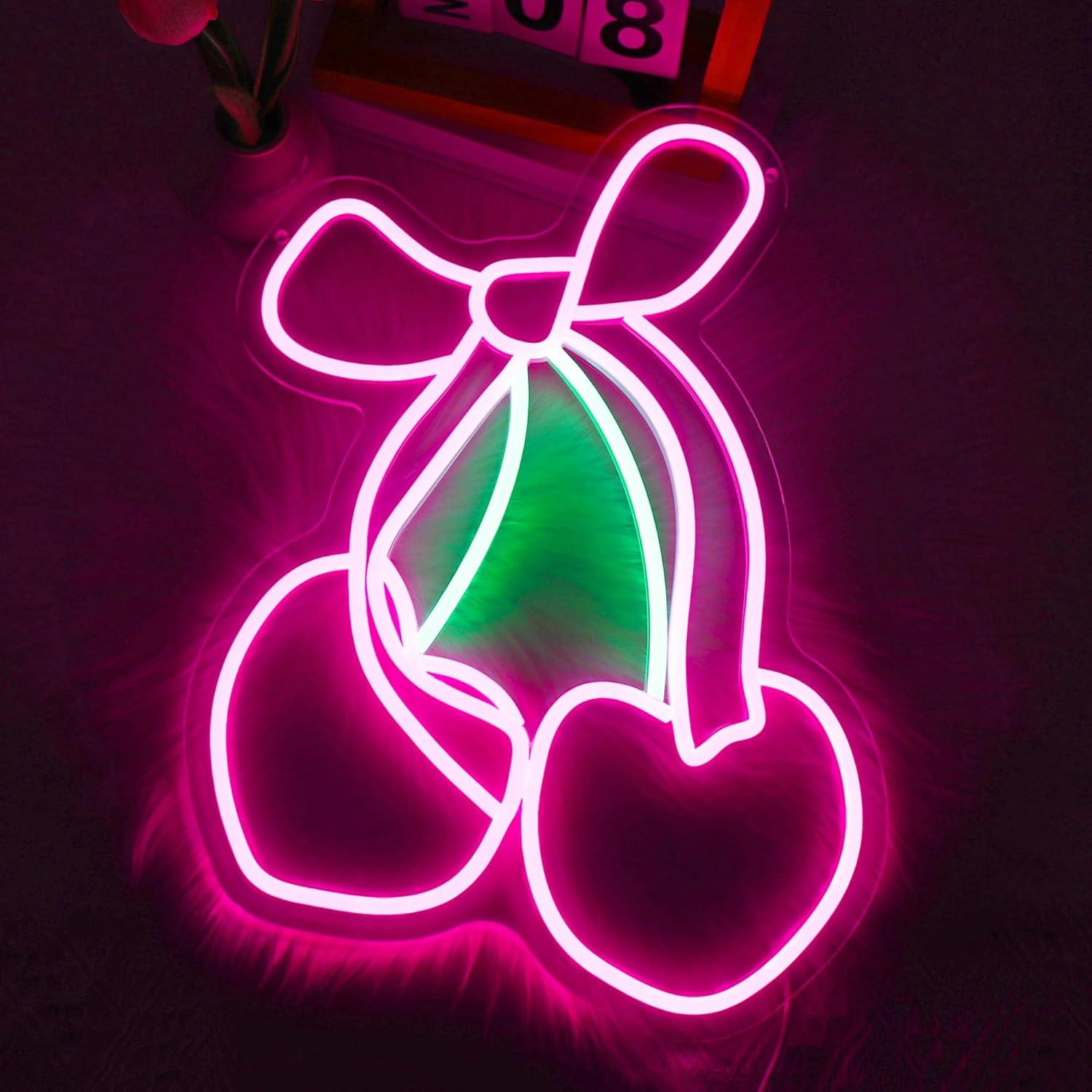 Gaming Accessories Shop - Cherry Bow Neon Sign USB Dimmab