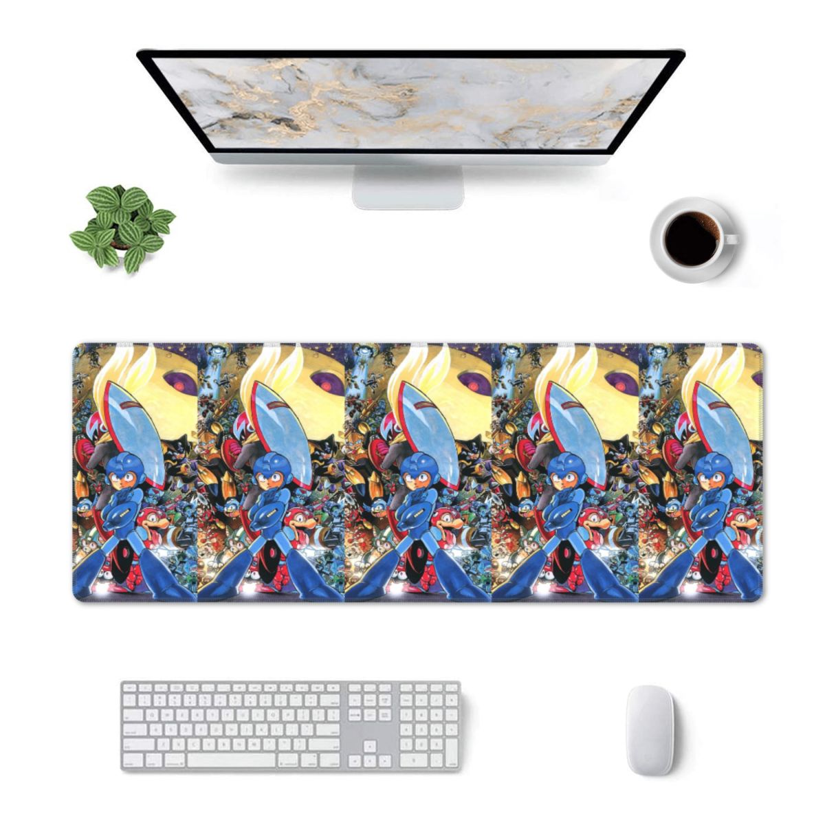 Gaming Accessories Men - Large Mouse Pad Megaman Video Game