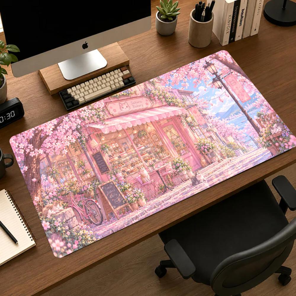 Gaming Accessories Shop - Cherry Blossom Shop Mouse Pads Desk