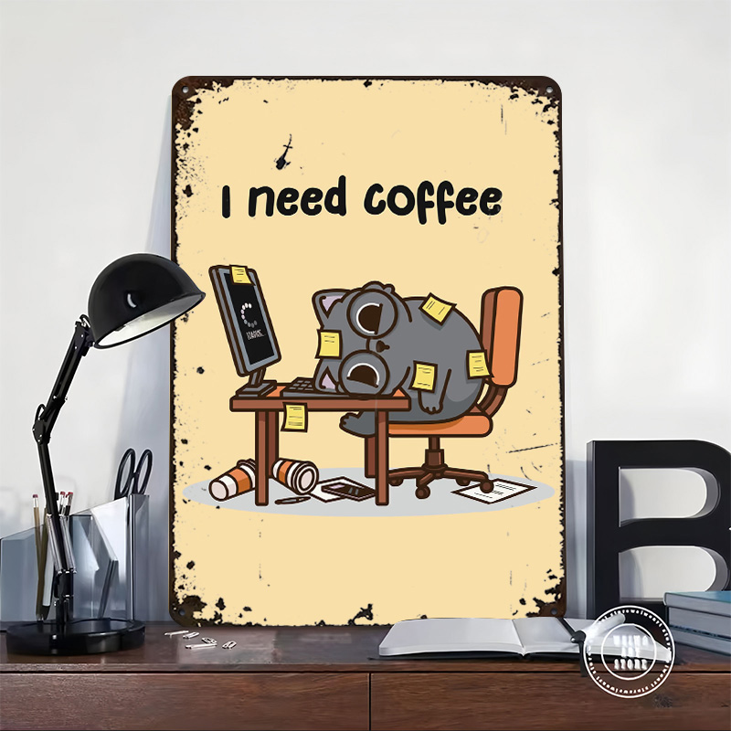 I Need Coffee 3D Texture Metal - Gaming Accessories You Need review and price