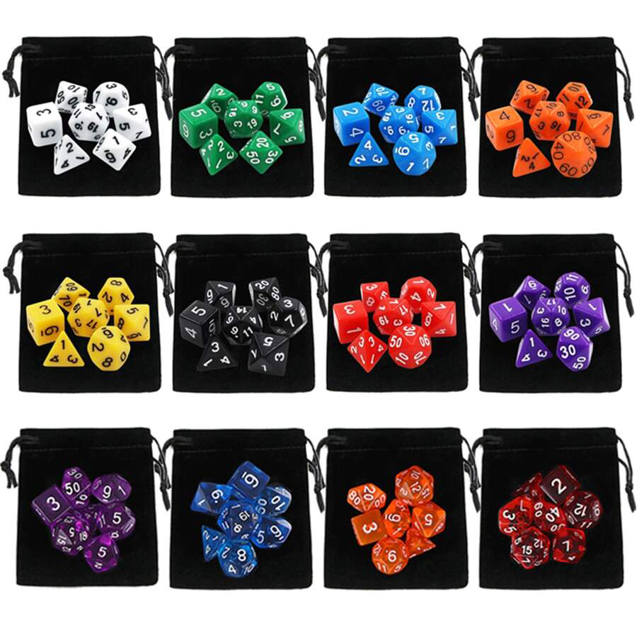 7pcs Polyhedral Dice & Black V - Gaming Handheld Accessories review and price