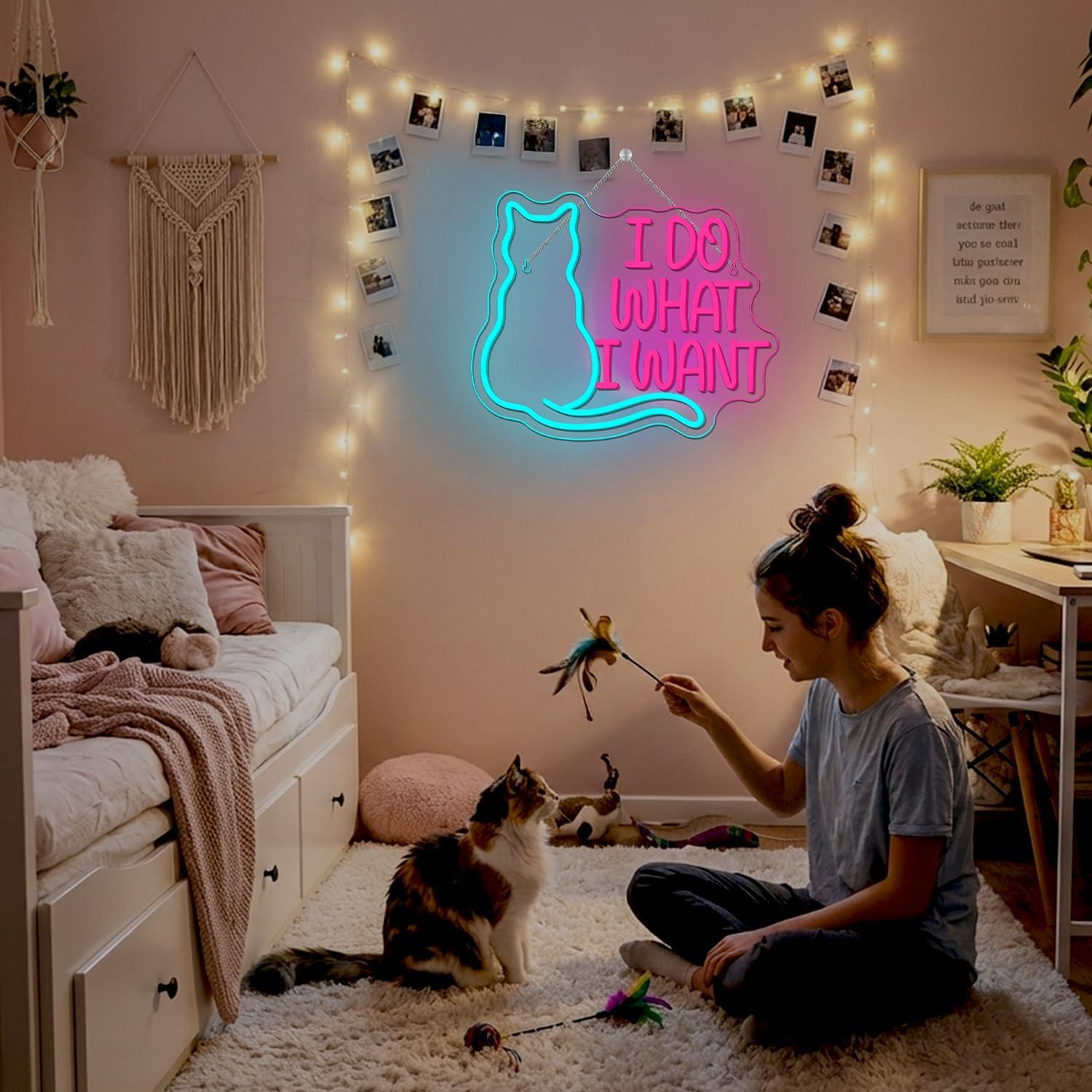 Cat Neon Sign USB Dimmable LED - Gaming Accessories Shop review and price